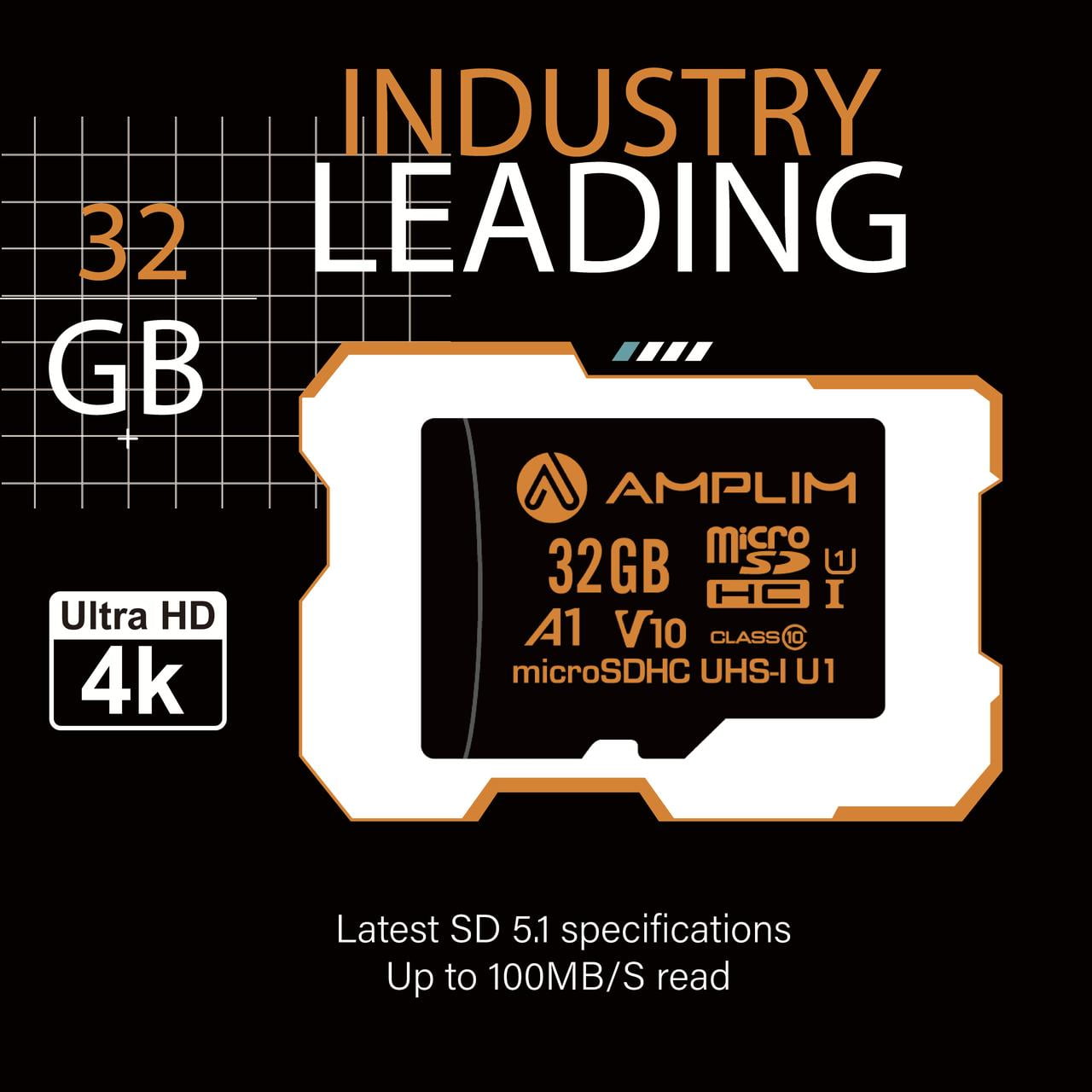 Amplim 32GB Micro SD Card, 8 Pack MicroSD Memory Plus Adapter, Extreme High Speed MicroSDHC Class 10 UHS-I U1 V10 TF, GoPro Hero, Raspberry Pi, Phone Galaxy, Camera Cam, Tablet, PC