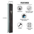 thumbnail image 3 of A&S Mezuzot Modern Glass Mezuzah Case in Shatterd Glass Design Waterproof Judiaca Door Mezuzah Home Blessing and Protection Cover (Black, 5 Inches), 3 of 4