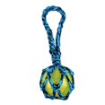 thumbnail image 1 of MPP Dog Toy Paracord Rope Tug & Ball Tough Squeaky Fetch Chew Pick Blue or Green 11" (Blue), 1 of 1