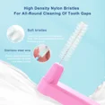 thumbnail image 3 of 20Pcs Interdental Brushes L-Shape Orthodontic Dental Teeth Brush Tooth Gap Cleaners Teeth Whitening Toothpick Oral Hygiene Care (0.7mm   Yellow), 3 of 7