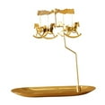 thumbnail image 1 of GUOOL Christmas Rotating Candlestick Carousel Rotating Christmas Tree Tealight Candle Golden, 1 of 9