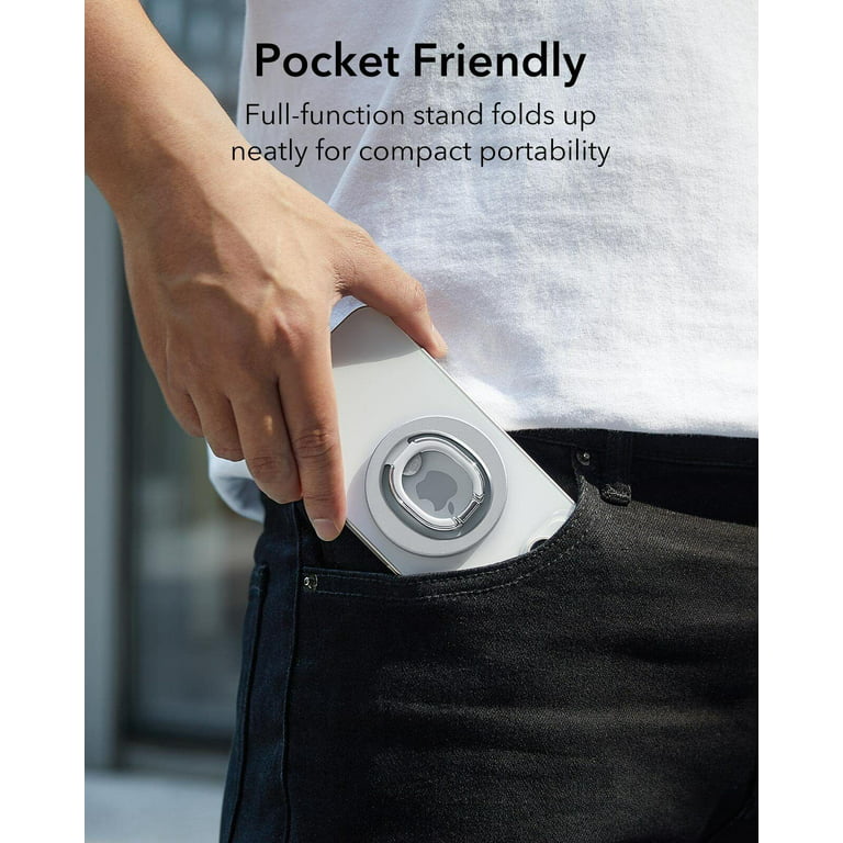 ESR Magnetic Phone Ring Holder (HaloLock), Compatible with MagSafe Phone Grip, MagSafe Ring Holder, Phone Grip with Adjustable Stand, MagSafe