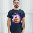 thumbnail image 3 of Tee Hunt Pit Bull Riding a Burger Flying Through Galaxy T-shirt Funny Pet Men's Tee, Navy Blue, 3X-Large, 3 of 5