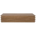 thumbnail image 3 of Safavieh Tortuga Mid-Century Wood Outdoor Coffee Table, Natural, 3 of 12