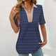 thumbnail image 2 of Tops Cortos para las Mujeres Blusas Impresas Manga Corta Turndown Collar Camiseta, Tops de Blusa para las Mujeres Casual, 2 of 5