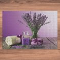 thumbnail image 5 of Ambesonne Lavender Color Jigsaw Puzzle Durable Cardboard, Aromatic Flowers Art, 1000 pcs, Pale Purple and Evergreen, 5 of 5