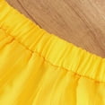 thumbnail image 6 of Xyant Toddler Baby Girl Clothes Knit Floral Fly Sleeve Tops Shorts Cute Summer Spring Outfits Infant Baby Girl Clothing Set (Yellow,4-5 Years), 6 of 7