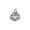Oxidized, variant on 925 Sterling Silver TINY Lotus DIY Dangle Charm A2880-Silver-1 piece