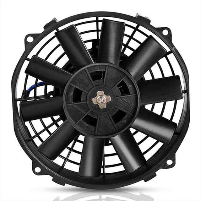 Universal Slim Fan Push Pull Electric Radiator Inhale Cooling Fans 12V 80W Engine Fan with Mount Kit(Diameter 12 Inch),1 * Automotive electronic fan,Black