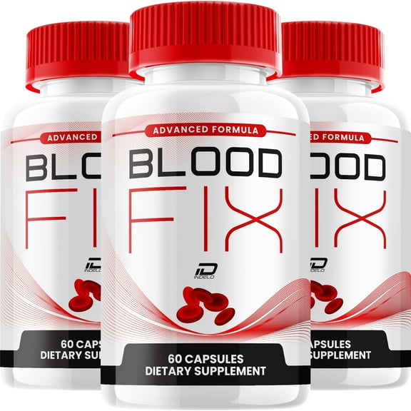 Blood Fix Capsules – BloodFix All Natural Glycogen Support, 3 Pack, 180 Capsules
