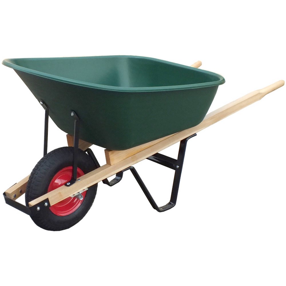 United General WH89695 6 Cubic Feet Poly Tray Wheelbarrow