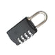 thumbnail image 5 of Cerradura codificada de aleación de Zinc, candado de combinación de seguridad para maletas, archivadores, negro, 5 of 10