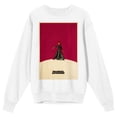 thumbnail image 5 of David Bowie Moonage Daydream Crew Neck Long Sleeve White Adult Sweatshirt-XL, 5 of 7
