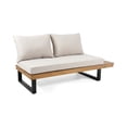 thumbnail image 2 of Right - Side 2 - Seater Sofa of Beige Acacia Wood / Suitable for TV Rooms, Comfortable Lounge, 2 of 3