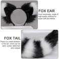 thumbnail image 3 of Fox Tail and Ears, Cat Wolf Raccoon Ears Tail Set, Animal Furry Tail, Ears Headbands, Halloween Christmas Costume MFZFUKR CPB-SSW2119-2, 3 of 5