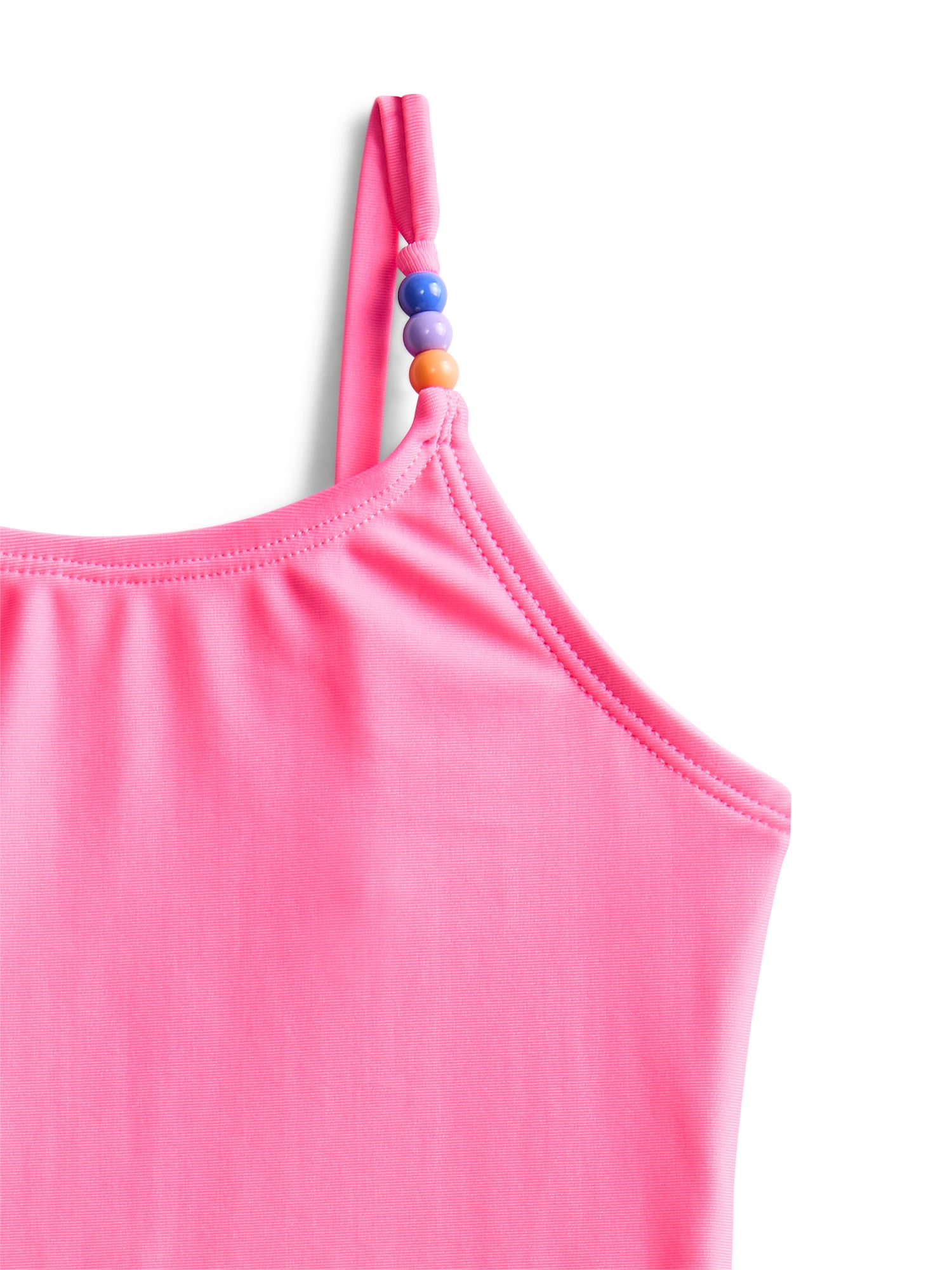 Wonder Nation Girls One Piece Swimsuit with UPF 50+, Sizes 4-18 & Plus