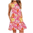 thumbnail image 2 of SMihono Robe d'Été Boho pour Femmes Grande Taille Robes d'Été pour Femmes Plage T-Shirt Floral Robe d'Été Décontractée avec Poches Robe Boho, 2 of 5
