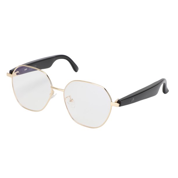 Gafas Inteligentes, Música Y Llamadas Gafas De Traducción Inteligentes Marco Ligero Chapado En Oro Metal TR BLE 6.0 Para Viajes