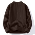 thumbnail image 4 of M-4X Mens Plus Size Sweaters Long Sleeve Crewneck Big & Tall Sweatshirts Casual Solid Color Stretchy Pullover Chunky Knitted Warm Sweater Tops, 4 of 7