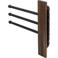 thumbnail image 7 of Swivel Towel Rack, Wall Mounted Towel Holder with 3 Tier Industrial Metal Pipe Towel Bars and Rustproof Swing Out Wooden Base for Bathroom Kitchen Pool, 7 of 7