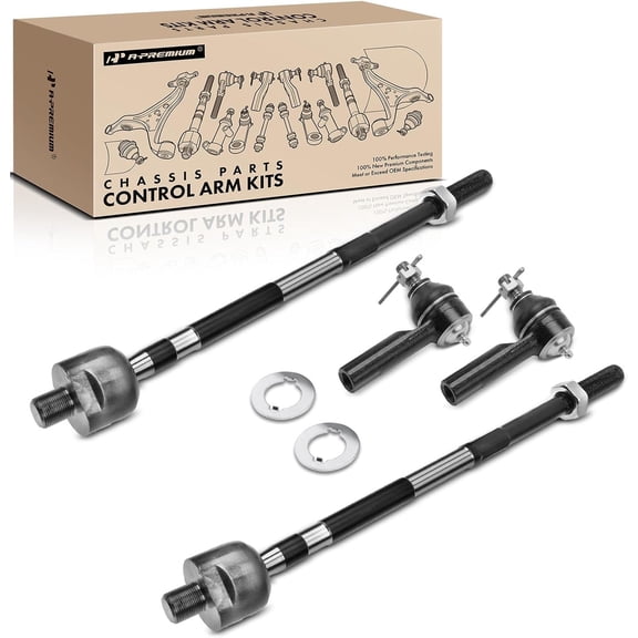 A-Premium Set of 4, Front Inner & Outer Tie Rod End Kit, Compatible with Nissan Altima 2002-2004, Maxima 2003-2008