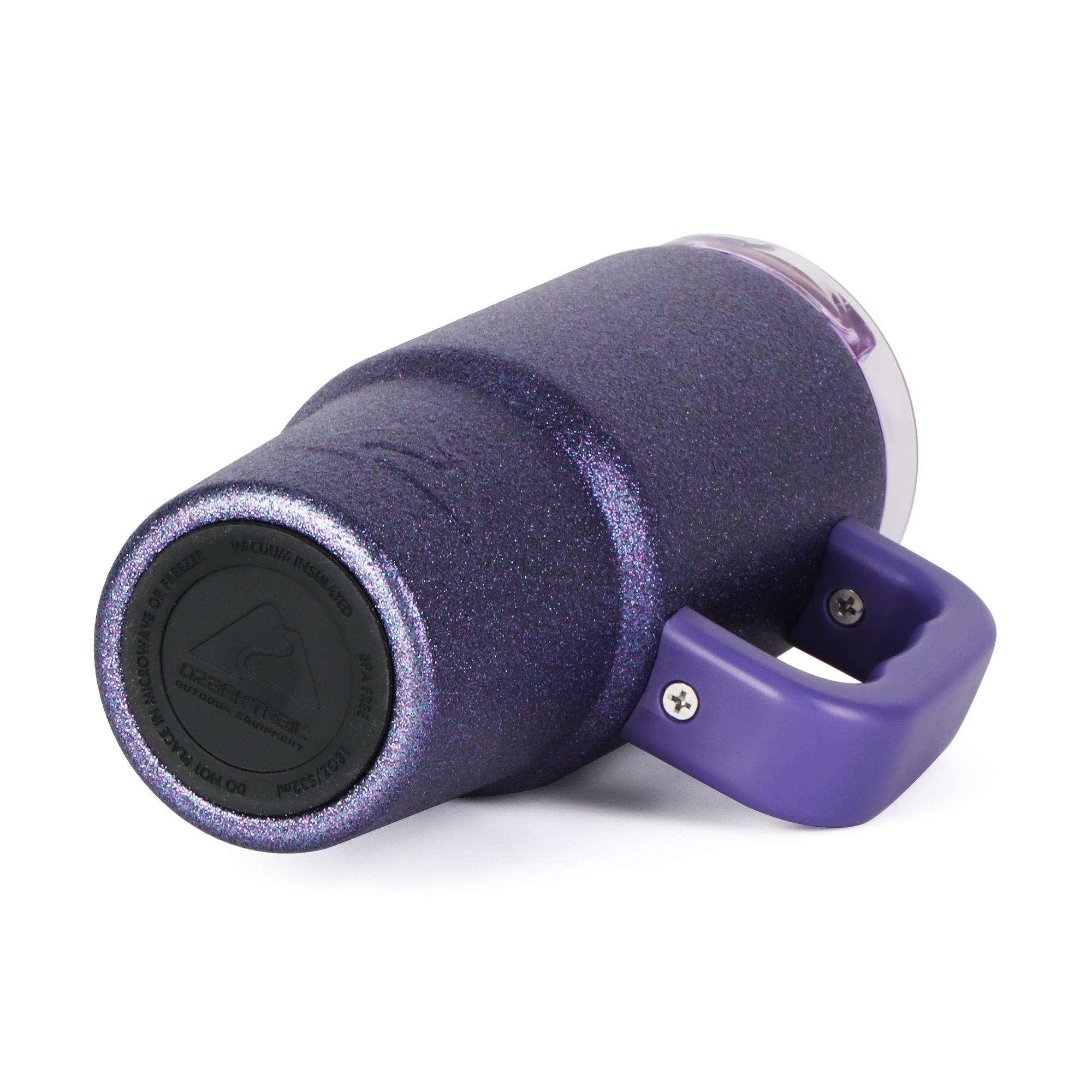 Termo de acero inoxidable aislado de 18 oz de edición limitada con asa, púrpura brillante 4