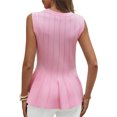 thumbnail image 5 of Sleeveless Knit Tops Slim Fit Ribbed Peplum Sweater Vest, 5 of 7