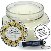Tyler Candle Company Glam Fam Jar Candle - Luxurious Scented Candle with Essential Oils - Long Burning Candles 110-120 Hours - Large Candle 22 oz with Worldwide Nutrition Multi Purpose Key Chain