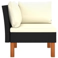 thumbnail image 3 of vidaXL 3 Piece Garden Lounge Set Poly Rattan and Solid Eucalyptus Wood, 3 of 5