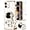 Only for iPhone 12 Mini-White, variant on for iPhone 12 Mini Case Astronaut Cute for Women Girls Girly Unique Phone Cases with Astronaut Hidden Stand Kickstand 6D Design Cover for iPhone 12Mini 5.4 inch