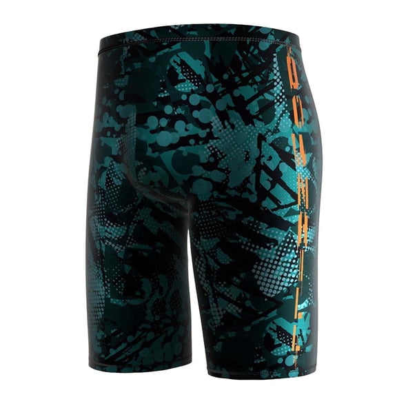 Uikmnh Men's Swimming Shorts Flat Corner U Crotch Sports Casual Style Printed