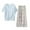 Light Blue, variant on Runfenguu All White Party Outfits For Women Women' Casual Loose Print Short Sleeve V-Neck Blouses Pants Sets