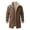 Khaki, variant on Mens Big and Tall Shearling Trench Coat Long Sleeve Sherpa Jacket Outdoor Jacket Casual Outer Coat