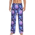 thumbnail image 2 of Picia White Skull Flower Mens Soft Woven Cotton Elastic Waistband Sleep Pajama Pant Lounge Sleep Pant With Pockets And Drawstring-X-Large, 2 of 9