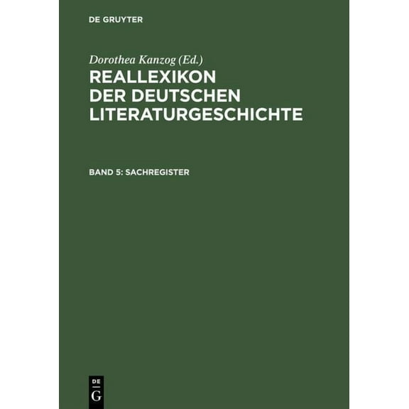 Reallexikon Der Deutschen Literaturgeschichte : Sachregister