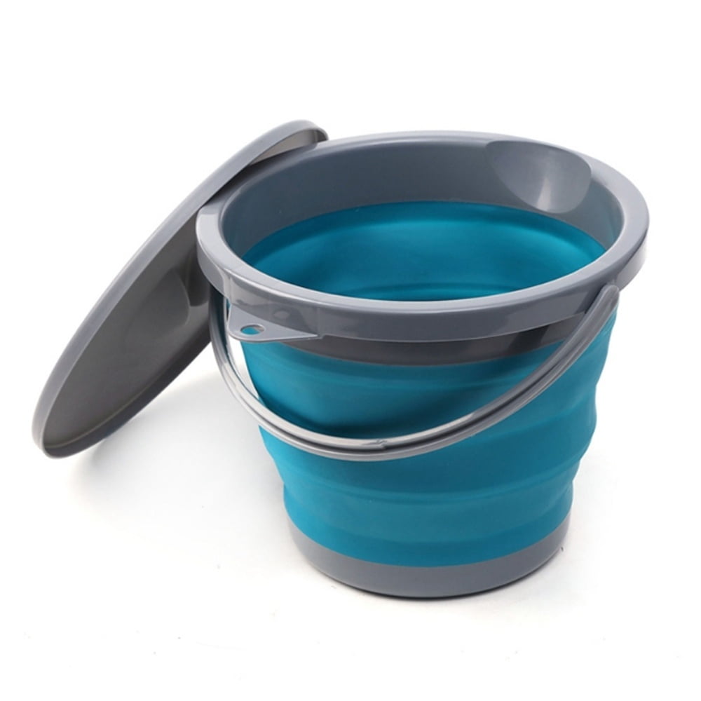 Silicon Plastic Folding Collapsible Bucket Kitchen Camping Garden Water Carrier 