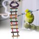thumbnail image 1 of Madera hámster loro mascota pájaro colorido escalera de escalada puente colgante pájaros juguete, 1 of 8