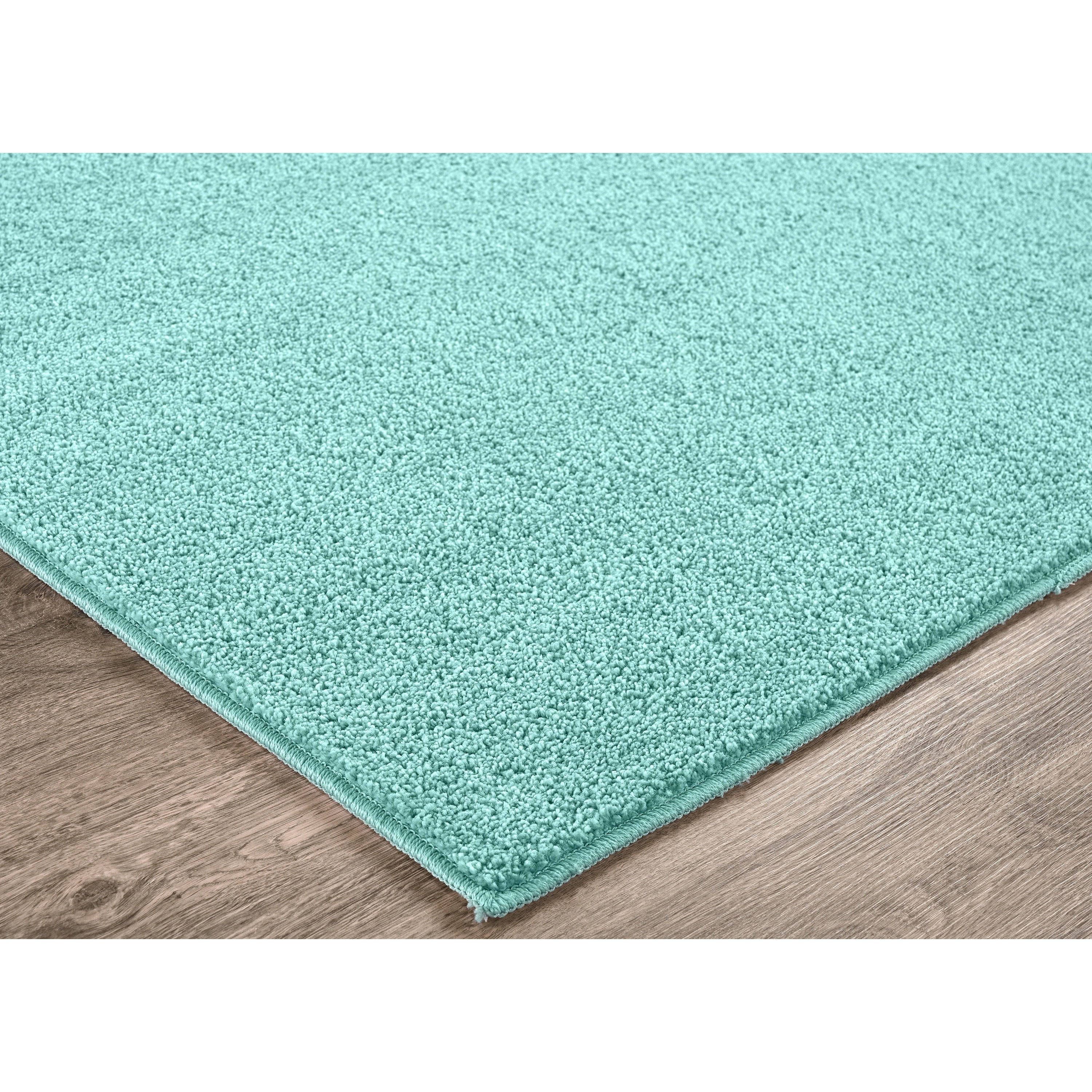 Garland Rug Palmer Plush Washable Sea Foam Indoor Area Rug, 3' x 5'