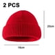 thumbnail image 2 of Paquete de 2 gorros de invierno para mujer, de punto elástico, cálidos y cómodos, plegables, 2 of 5