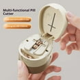 thumbnail image 3 of Adjustable Pill Cutter Splitter for Small Tiny Large Pills - Cuts Multiple Pills at a Time,1/2 & 1/4 Cuts,Accurate Alignment & Easy Cutting,Hidden Sharp Blade, Bottom Storage, 3 of 5
