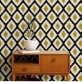 thumbnail image 2 of S4Sassy Modern Ikat Diamond Wallpaper - Yellow Bohemian Wall Covering, 25" X 240" Self-Adhesive Vinyl Walls Paper, Decorative Wallwrap, Easy Diy Walls Covering For Bedroom, Cabinets, Living Spaces, 2 of 9