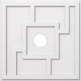 thumbnail image 1 of Ekena Millwork CMP24KX-04000 24 in. OD x 4 in. ID Square Knox Architectural Grade PVC Contemporary Ceiling Medallion, 1 of 1