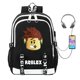 thumbnail image 2 of Roblox-mochila con carga Usb para niños, bolsa de viaje para exteriores, bolsa para ordenador, mochila juvenil con cremallera en los hombros, regalo de cumpleaños, 2 of 3