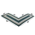 thumbnail image 4 of Better Trends 24"x 48"x 48" L-Shape Braided Rug 100% Polypropylene Durable and Stain Resistant Reversible Indoor Area Utility Rug, Country Stripe Collection - Hunter Stripe, 4 of 5