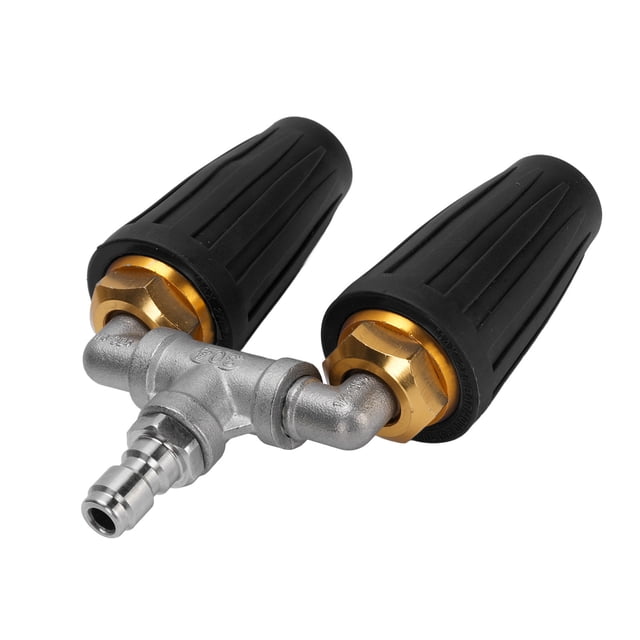 Boquilla de Turbo Doble Lavadora A Presión, Boquilla Gemela de Acero inoxidable de 4000 psi para Limpieza de Autos de Jardín, Versátil para varios escenarios de Limpieza,
