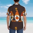 thumbnail image 4 of Balery Fall Gnomes Camisas hawaianas de manga corta para hombre, camisas playeras de corte holgado, camisas de vacaciones con botones,X-Large, 4 of 7