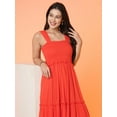 thumbnail image 5 of Globus Women Smocked Tiered Fit & Flare Maxi Dress, 5 of 5