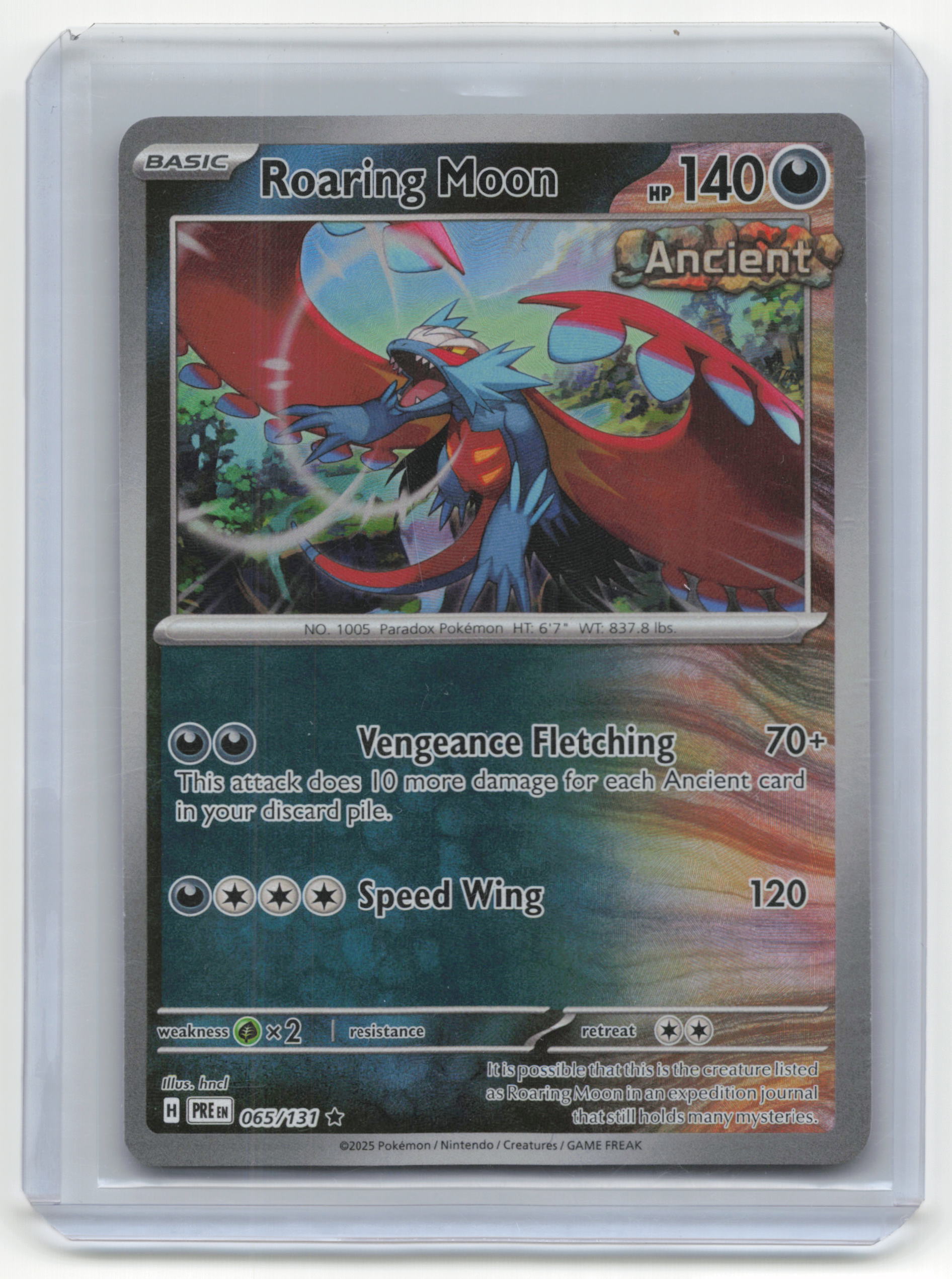 Prismatic Evolutions Roaring Moon Master Ball Holo Rare #065/131