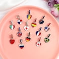thumbnail image 3 of Dijes pequeños de bandera de 14 países, colgante de bandera de EE. UU., ES, Reino Unido, FR, CA, IT para pulseras DIY, fabricación de collares para accesorios de joyería hechos a mano, 3 of 5