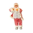 thumbnail image 5 of Almencla Christmas Figurine Santa Claus Figure Doll Ornament Lovely Traditional Art Sculpture for Party Favors Supplies Window Desktop Pink, 5 of 8